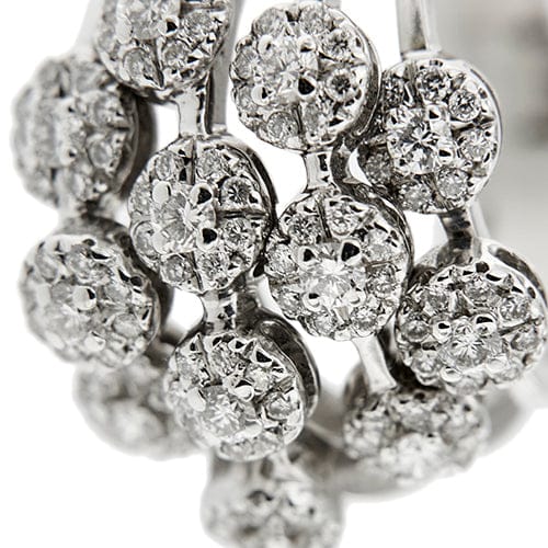Bague Bague bouquet - Bague bandeau en or blanc 18 ct et diamants 58 Facettes 37456