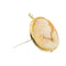 Pendentif Broche pendentif camée ovale en or jaune 18 ct 58 Facettes 37486