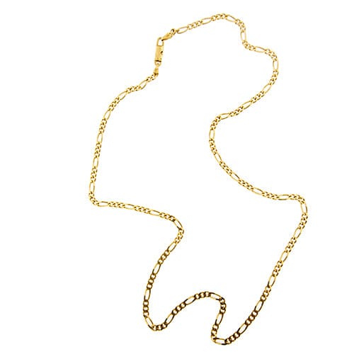 Collier Chini - Collier maille Figaro 3+1 en or jaune 18 ct 58 Facettes 37564