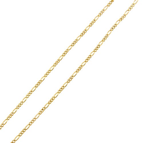 Collier Chini - Collier maille Figaro 3+1 en or jaune 18 ct 58 Facettes 37564