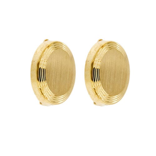 Boutons de manchette Copribottoni gemelli ronds en or jaune 18 ct 58 Facettes 37571