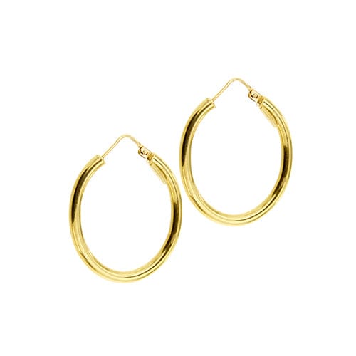 Boucles d'oreilles Boucles d’oreilles créoles ovales en or jaune 18 ct 58 Facettes 37575