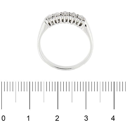 Bague Bague rivière - Diamants taille brillant en or blanc 18 ct 58 Facettes 37616