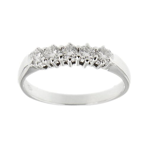 Bague Bague rivière - Diamants taille brillant en or blanc 18 ct 58 Facettes 37616