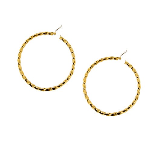 Boucles d'oreilles Boucles d’oreilles créoles en or jaune 18 ct 58 Facettes 37640