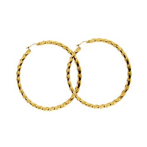 Boucles d'oreilles Boucles d’oreilles créoles en or jaune 18 ct 58 Facettes 37640