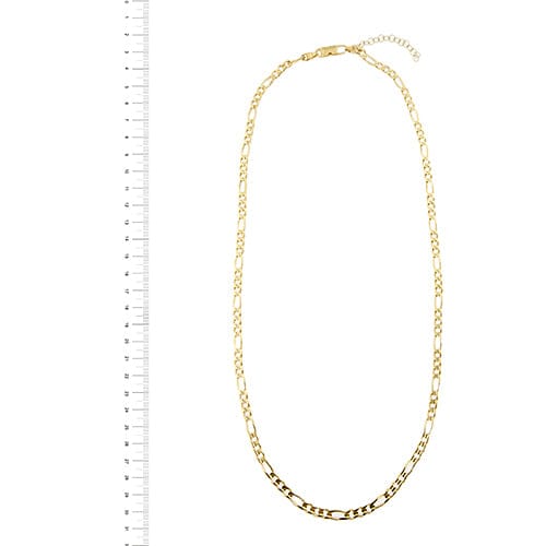 Collier Chini - Collier maille Figaro 3+1 en or jaune 18 ct 58 Facettes 37642