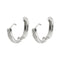 Boucles d'oreilles Boucles d'oreilles créoles ovales en or blanc 18 ct et diamants 58 Facettes 37738