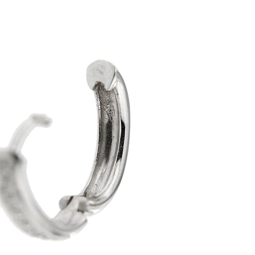 Boucles d'oreilles Boucles d'oreilles créoles ovales en or blanc 18 ct et diamants 58 Facettes 37738