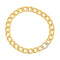 Collier Collier gourmette en or jaune et or blanc 18 carats avec diamants 58 Facettes 3779209CN