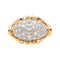 Bague 59 Bague rétro en or rose 18 carats et platine pavée de diamants 58 Facettes 3779437CN