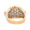 Bague 59 Bague rétro en or rose 18 carats et platine pavée de diamants 58 Facettes 3779437CN