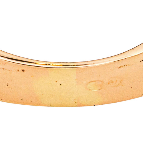 Bague 59 Bague rétro en or rose 18 carats et platine pavée de diamants 58 Facettes 3779437CN