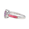 Bague 56 Bague en or blanc 18 carats avec saphir rose et diamants 58 Facettes 3789804CN