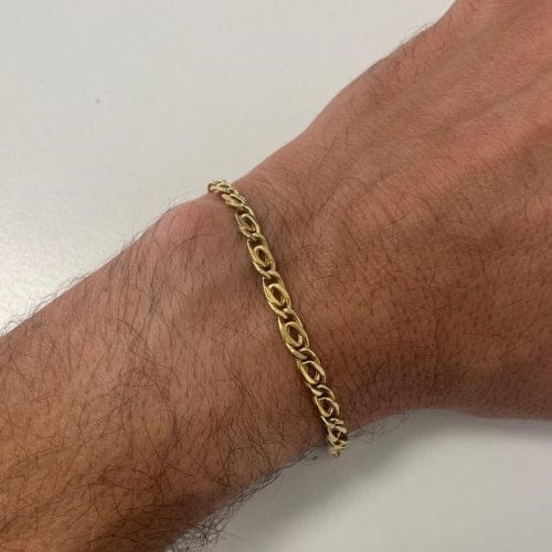 Bracelet Bracelet homme maille œil de tigre en or jaune 18 ct 58 Facettes 37917