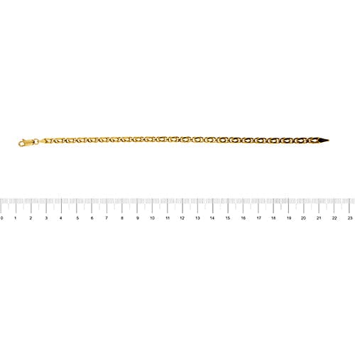 Bracelet Bracelet homme maille œil de tigre en or jaune 18 ct 58 Facettes 37917