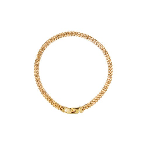 Bracelet Unoaerre - Bracelet maille queue de renard en or rose 18 kt 58 Facettes 37966