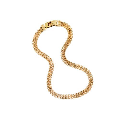 Bracelet Unoaerre - Bracelet maille queue de renard en or rose 18 kt 58 Facettes 37966