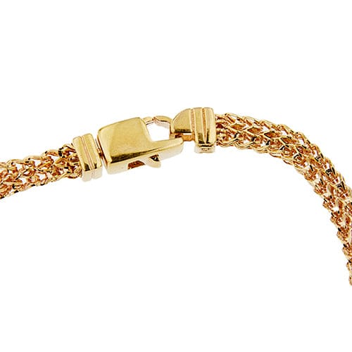 Bracelet Unoaerre - Bracelet maille queue de renard en or rose 18 kt 58 Facettes 37966