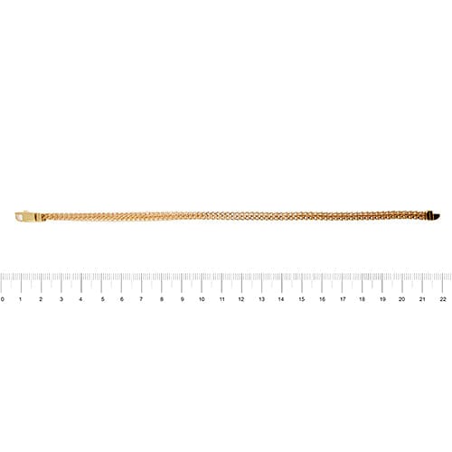 Bracelet Unoaerre - Bracelet maille queue de renard en or rose 18 kt 58 Facettes 37966