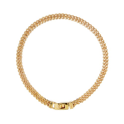 Bracelet Unoaerre - Bracelet maille queue de renard en or rose 18 kt 58 Facettes 37966