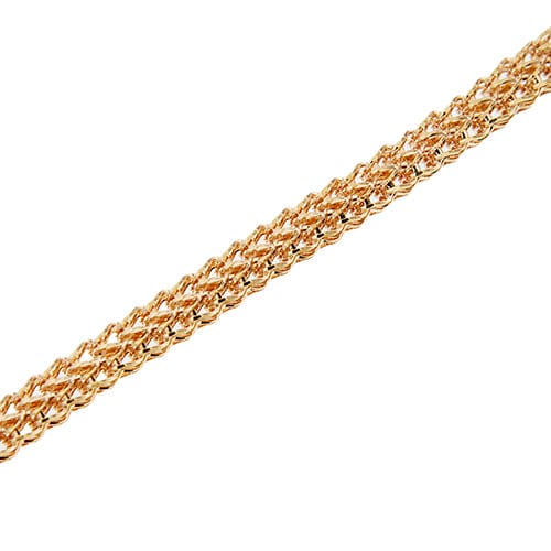 Bracelet Unoaerre - Bracelet maille queue de renard en or rose 18 kt 58 Facettes 37966