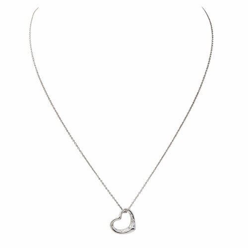 Collier Tiffany & Co - Collier Open Heart en or blanc 18 carats et diamants 58 Facettes 3797977RV