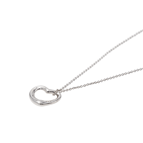 Collier Tiffany & Co - Collier Open Heart en or blanc 18 carats et diamants 58 Facettes 3797977RV