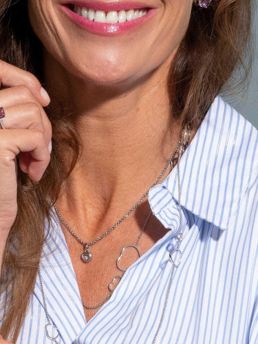 Collier Chopard Happy Diamonds - Collier cœur en or blanc avec diamant 58 Facettes 3798066RV