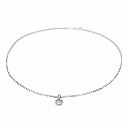 Collier Chopard Happy Diamonds - Collier cœur en or blanc avec diamant 58 Facettes 3798066RV