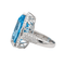 Bague 51.5 Bague cocktail en or blanc avec topaze bleue et diamants 58 Facettes 3798774CN
