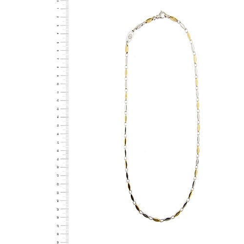 Collier Jessica - Collier à segments cylindriques en or jaune et or blanc 18 ct 58 Facettes 38029