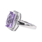 Bague 53 Bague en or blanc 18 carats avec améthyste et diamants 58 Facettes 3804082CN