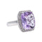 Bague 53 Bague en or blanc 18 carats avec améthyste et diamants 58 Facettes 3804082CN