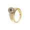 Bague Bague jonc en or jaune 18 ct avec perle de Tahiti et diamants 58 Facettes 38116