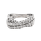 Bague 54 Bague pavée en or blanc 18 carats et diamants 58 Facettes 3814687CN