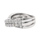 Bague 54 Bague pavée en or blanc 18 carats et diamants 58 Facettes 3814687CN