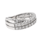 Bague 54 Bague pavée en or blanc 18 carats et diamants 58 Facettes 3814687CN