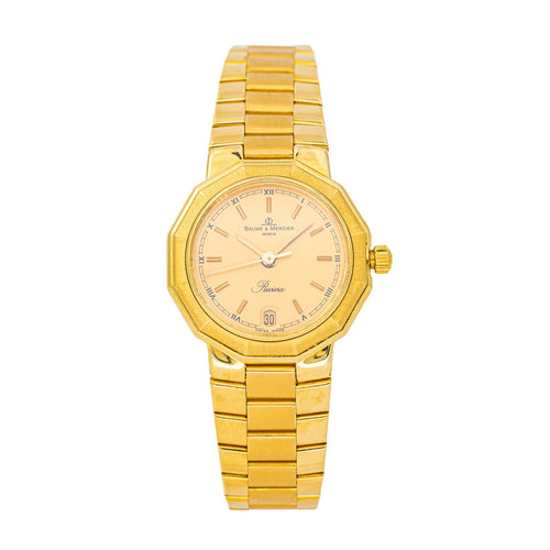 Montre Baume & Mercier Riviera - Montre en or jaune 18 carats 58 Facettes 3814808CN