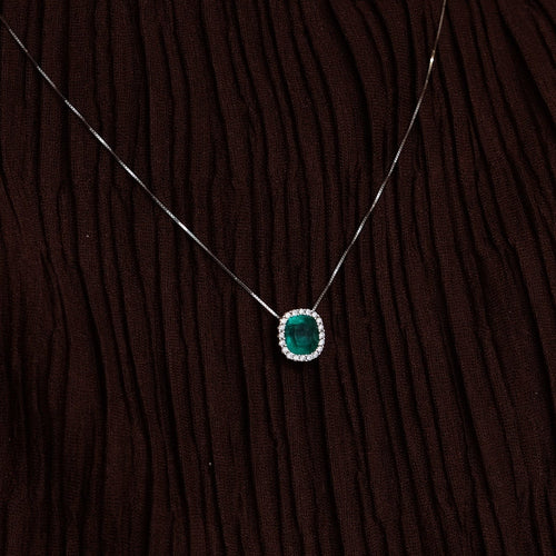 Collier Pendentif Emeraude sur chaîne 58 Facettes DV0196-1