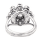Bague 53.5 Bague marguerite en or blanc 18 carats et diamants 58 Facettes 3819025CN