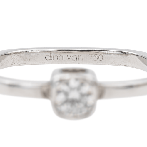 Bague 51 Dinh Van Le Cube - Bague solitaire en or blanc avec diamant 58 Facettes 3823482RV