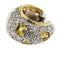 Boucles d'oreilles Pomellato Schegge - Boucles d’oreilles créoles en or 18 kt, diamants et saphirs jaunes 58 Facettes 38310