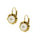 Boucles d'oreilles Boucles d’oreilles fleur en or jaune 18 ct et perles 58 Facettes 38383