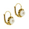 Boucles d'oreilles Boucles d’oreilles fleur en or jaune 18 ct et perles 58 Facettes 38383