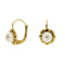 Boucles d'oreilles Boucles d’oreilles fleur en or jaune 18 ct et perles 58 Facettes 38383