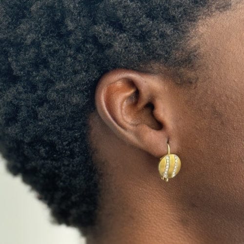 Boucles d'oreilles Boucles d’oreilles en or jaune 18 ct et diamants 58 Facettes 38429