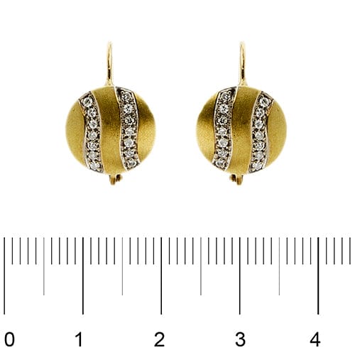 Boucles d'oreilles Boucles d’oreilles en or jaune 18 ct et diamants 58 Facettes 38429