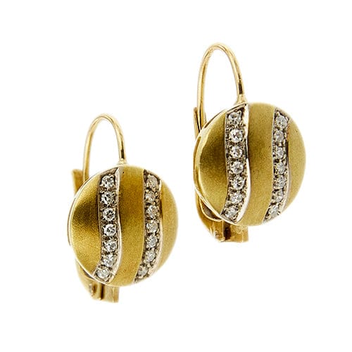 Boucles d'oreilles Boucles d’oreilles en or jaune 18 ct et diamants 58 Facettes 38429