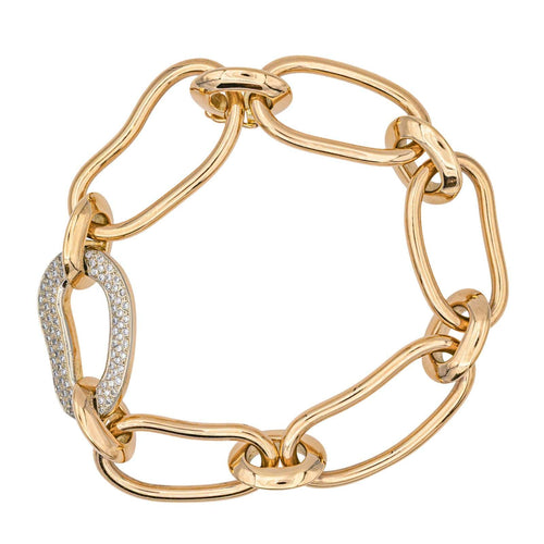 Bracelet Bracelet en or rose et or blanc 18 carats serti de diamants 58 Facettes 3849480CN